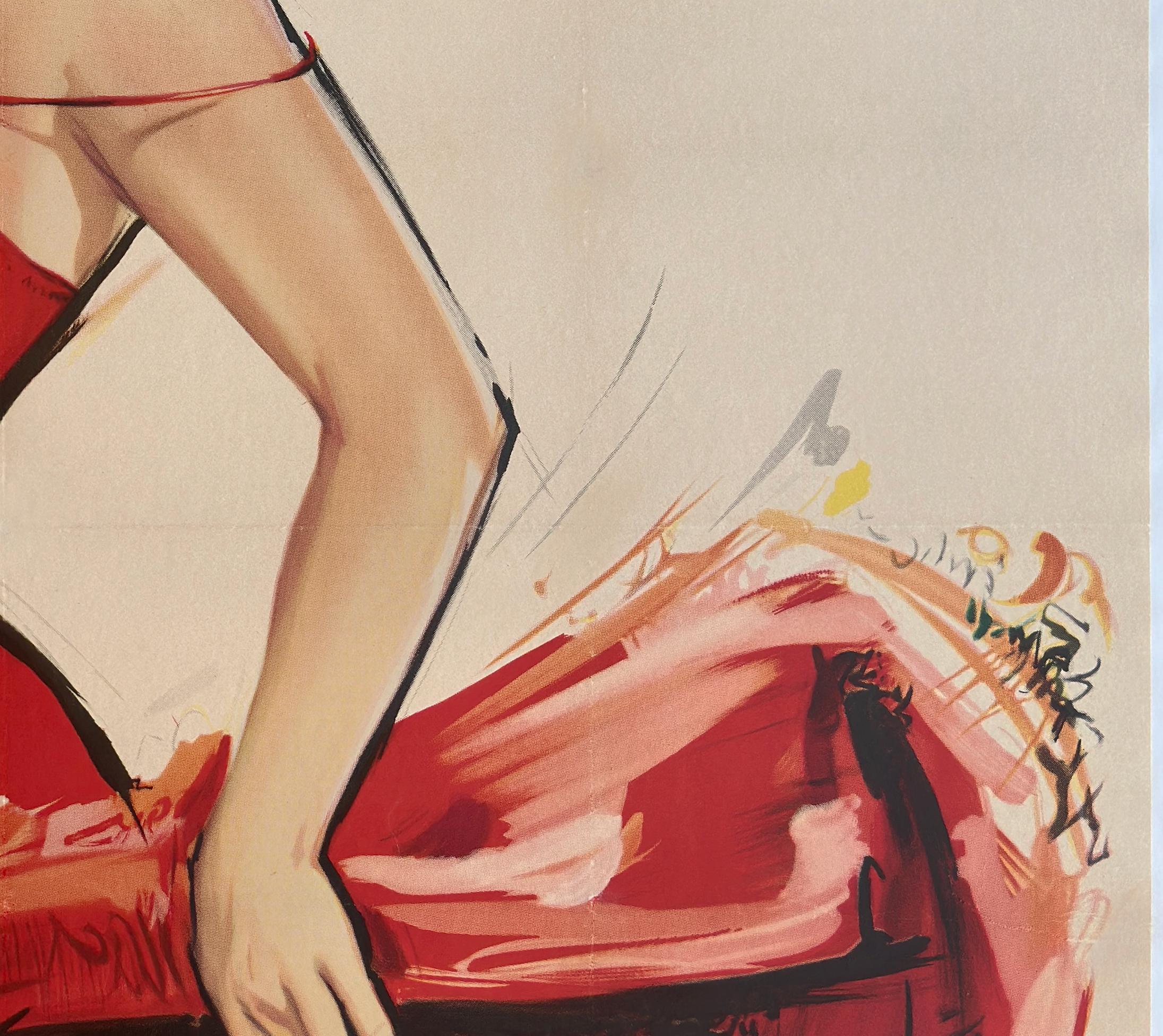 Lin Affiche du grand film français « A WOMAN LIKE SATAN » de 1959, YVES THOS en vente