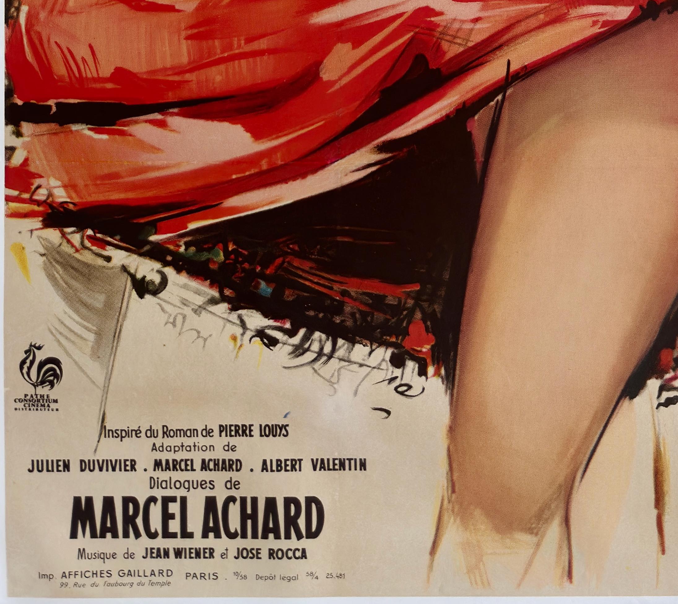 Affiche du grand film français « A WOMAN LIKE SATAN » de 1959, YVES THOS en vente 1
