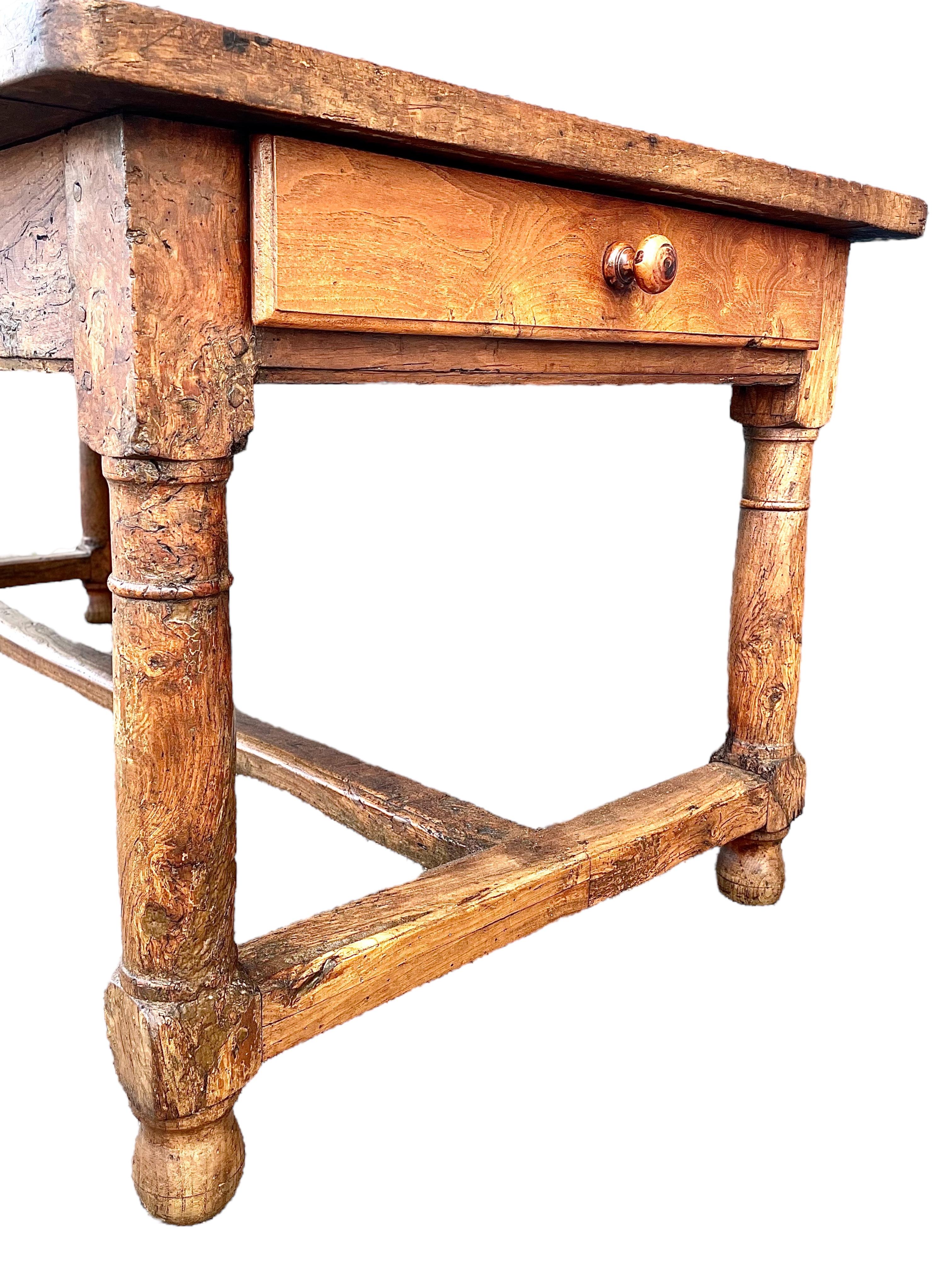 18th Century French Oak Farm House Table For Sale 2