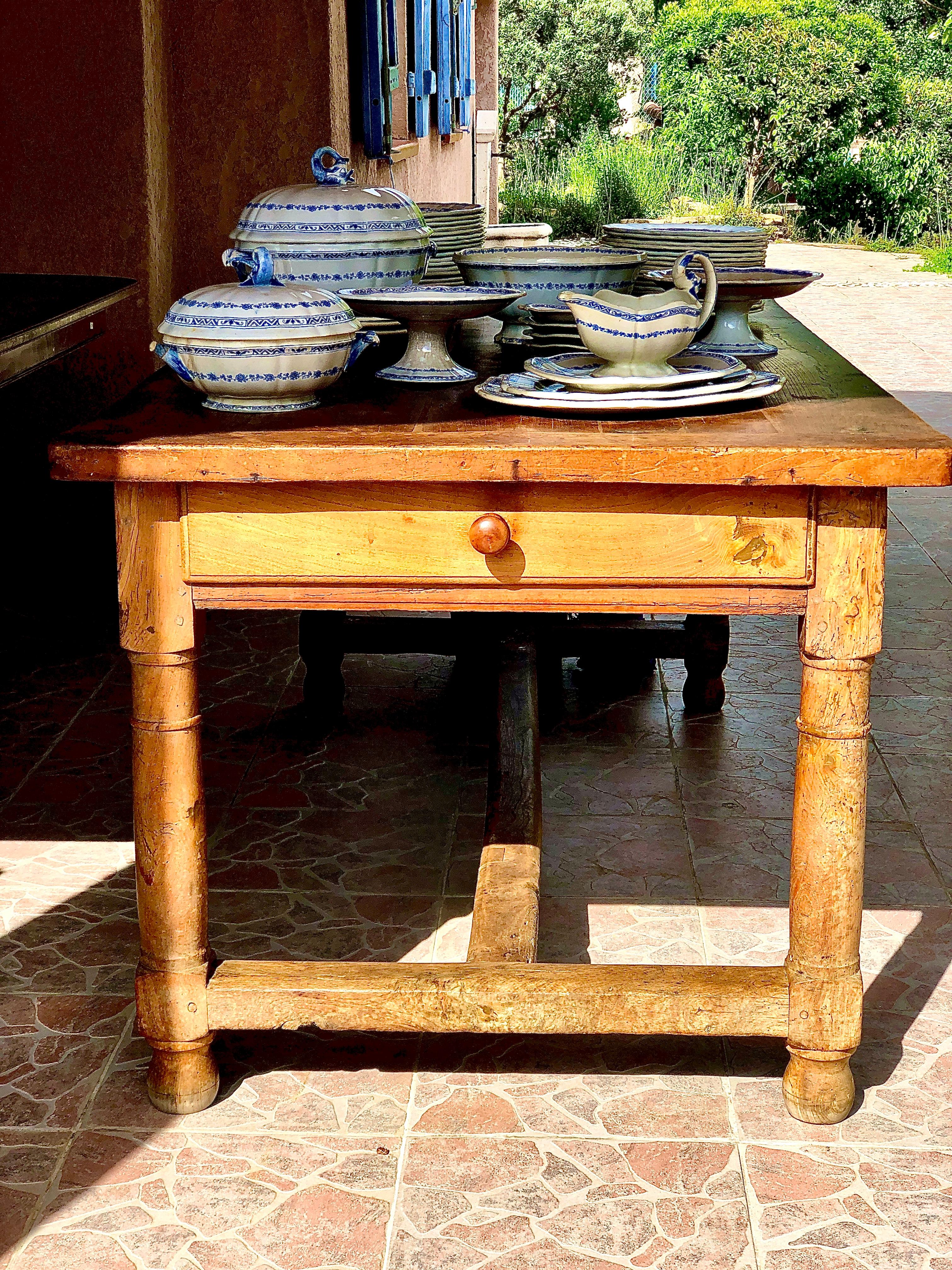 18th Century French Oak Farm House Table For Sale 4