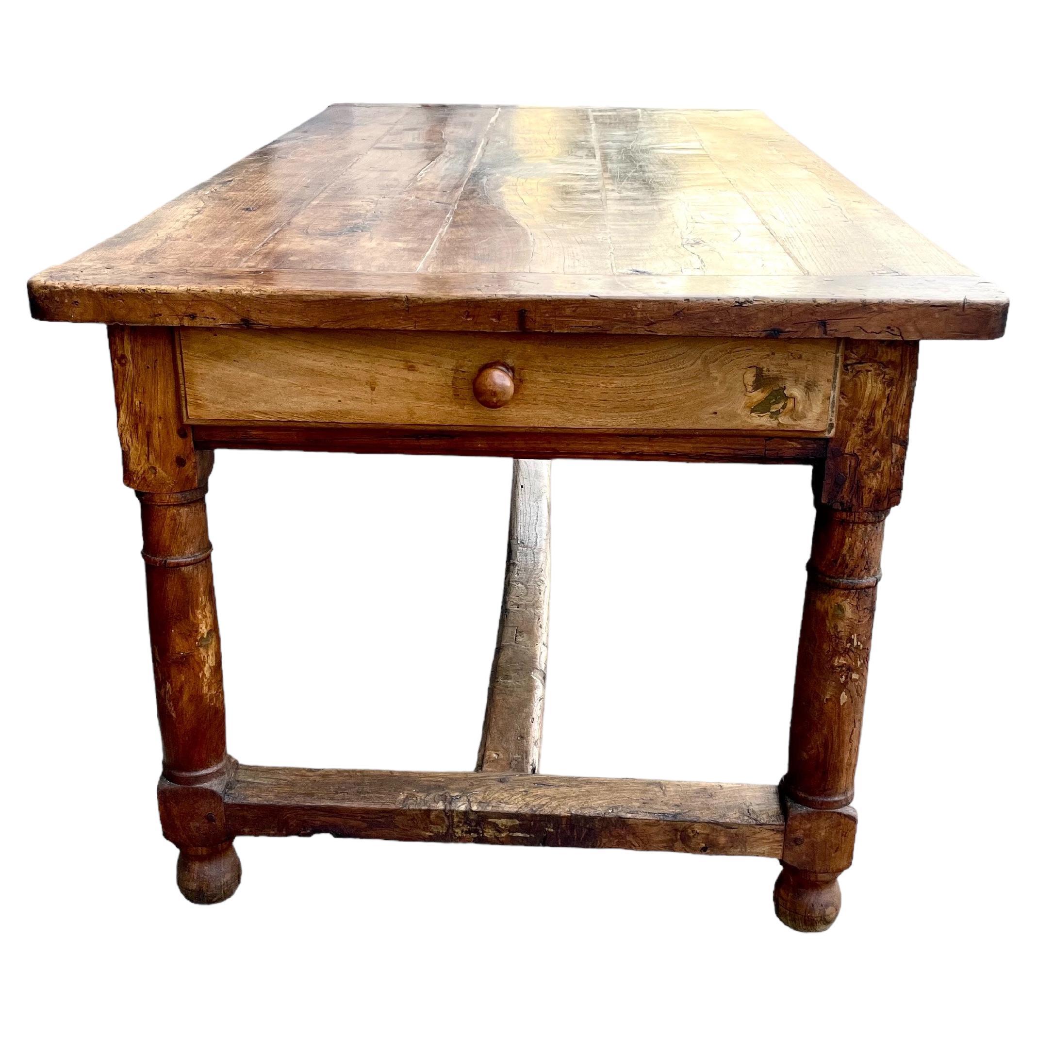 18th Century French Oak Farm House Table For Sale
