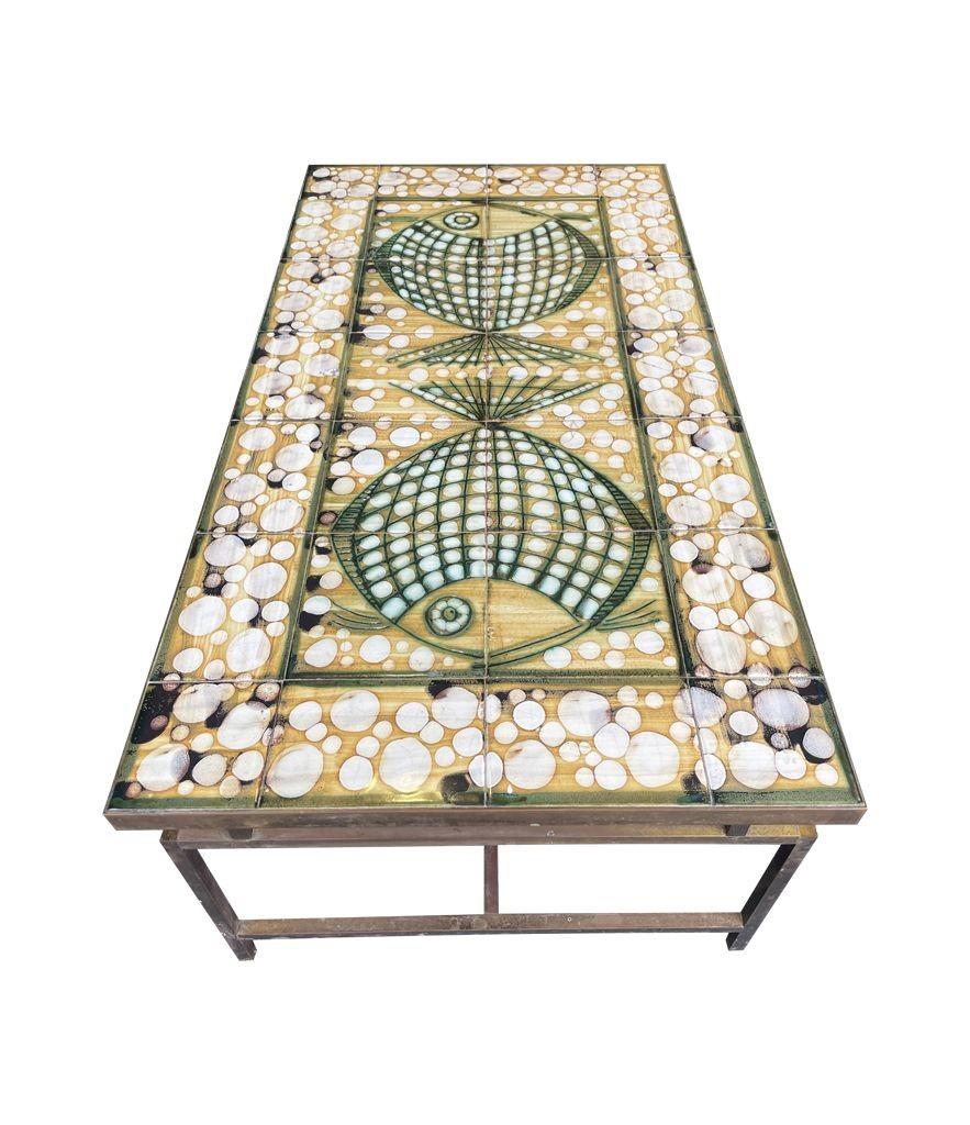 A wonderful 1960s ceramic tiled table by Dennis Townsend for Heals London 7