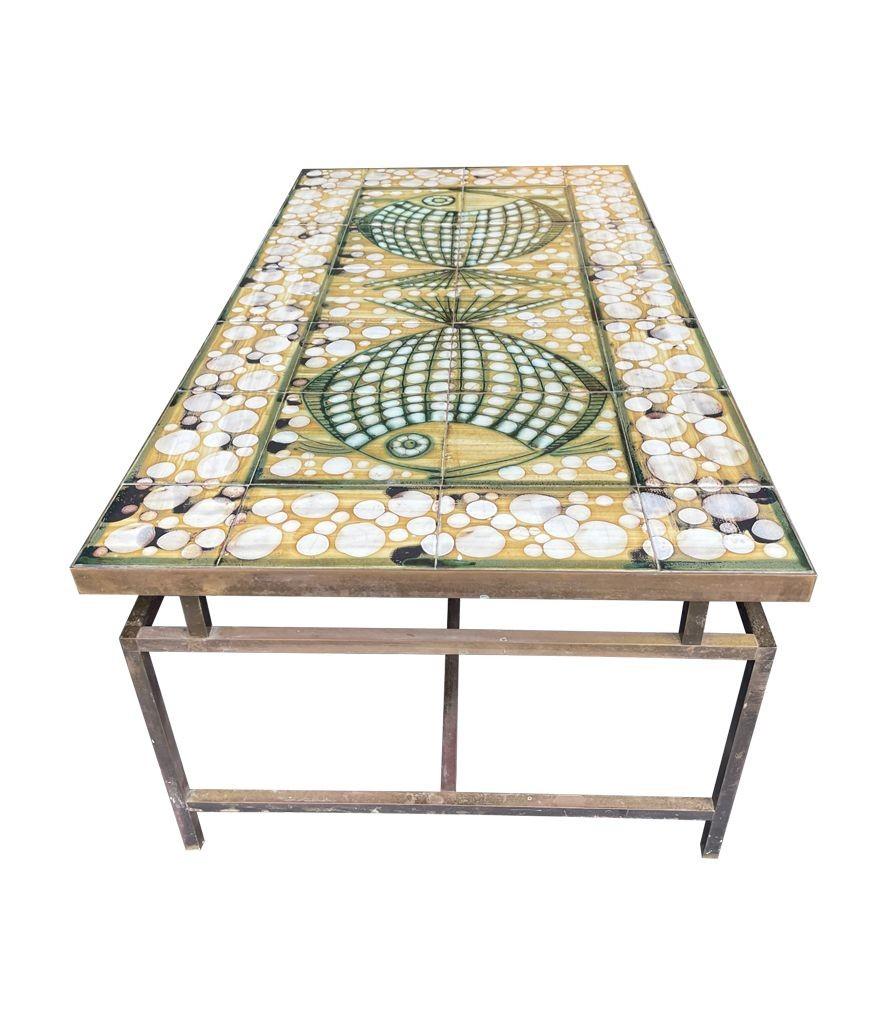 Mid-20th Century A wonderful 1960s ceramic tiled table by Dennis Townsend for Heals London