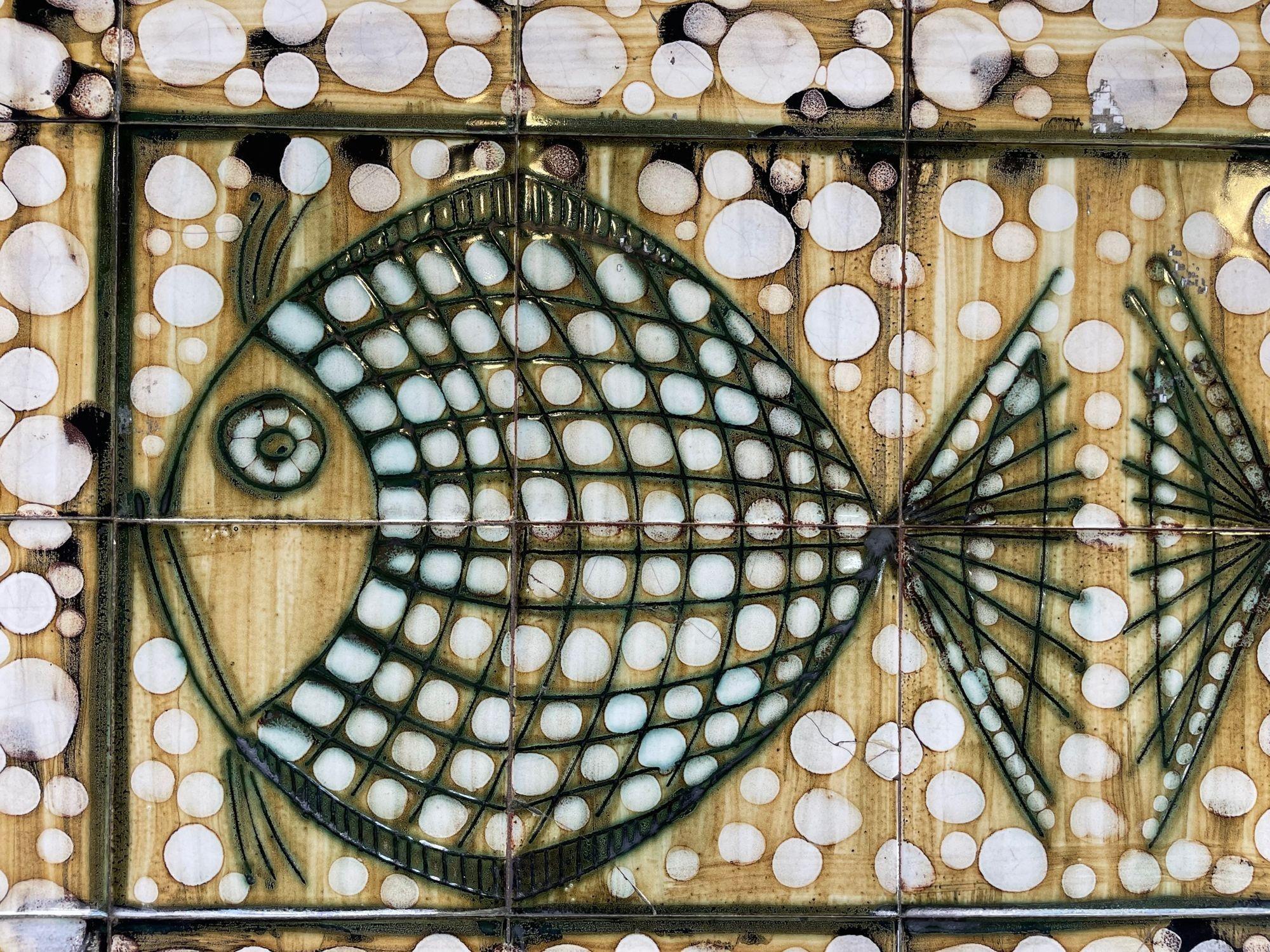 Metal A wonderful 1960s ceramic tiled table by Dennis Townsend for Heals London