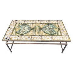 A wonderful 1960s ceramic tiled table by Dennis Townsend for Heals London