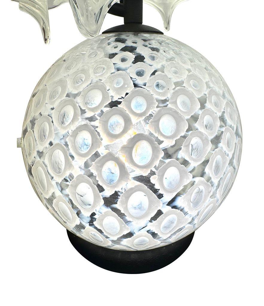 Una meravigliosa lampada a fazzoletto in vetro di Murano degli anni '70 di La Murrina in vendita 5