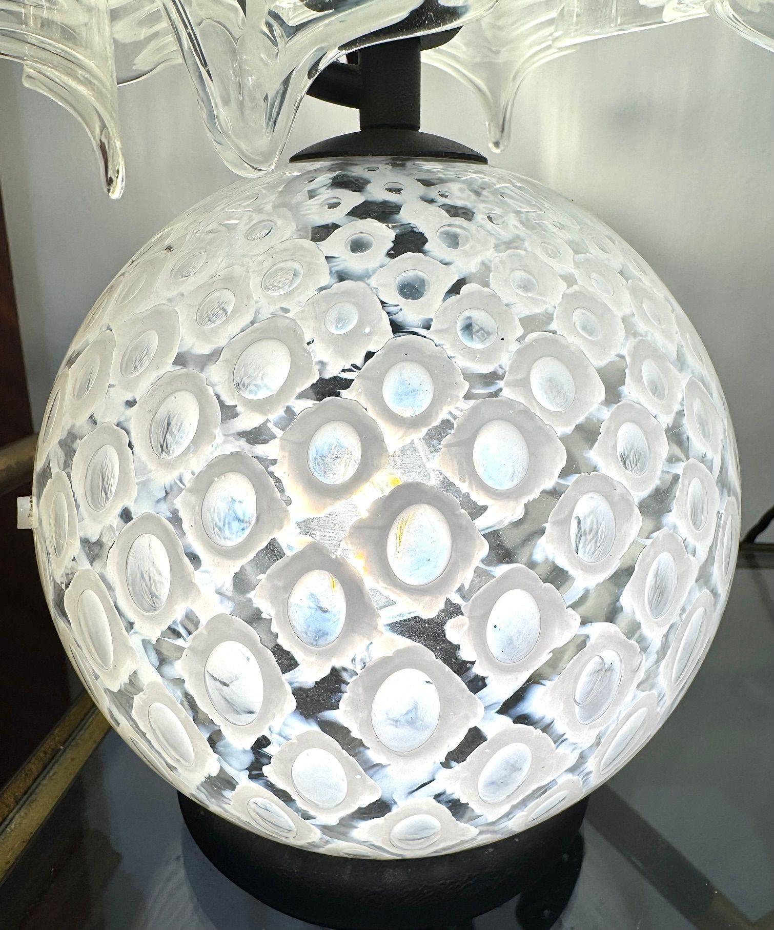 Una meravigliosa lampada a fazzoletto in vetro di Murano degli anni '70 di La Murrina in vendita 10