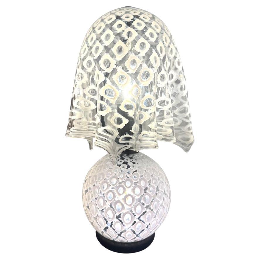 Maravillosa lámpara pañuelo italiana de cristal de Murano de los años 70, de La Murrina