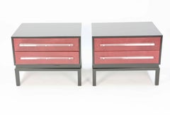 Wonderful and Handsome Pair of Monumental Night Stands after Paul Laszlo