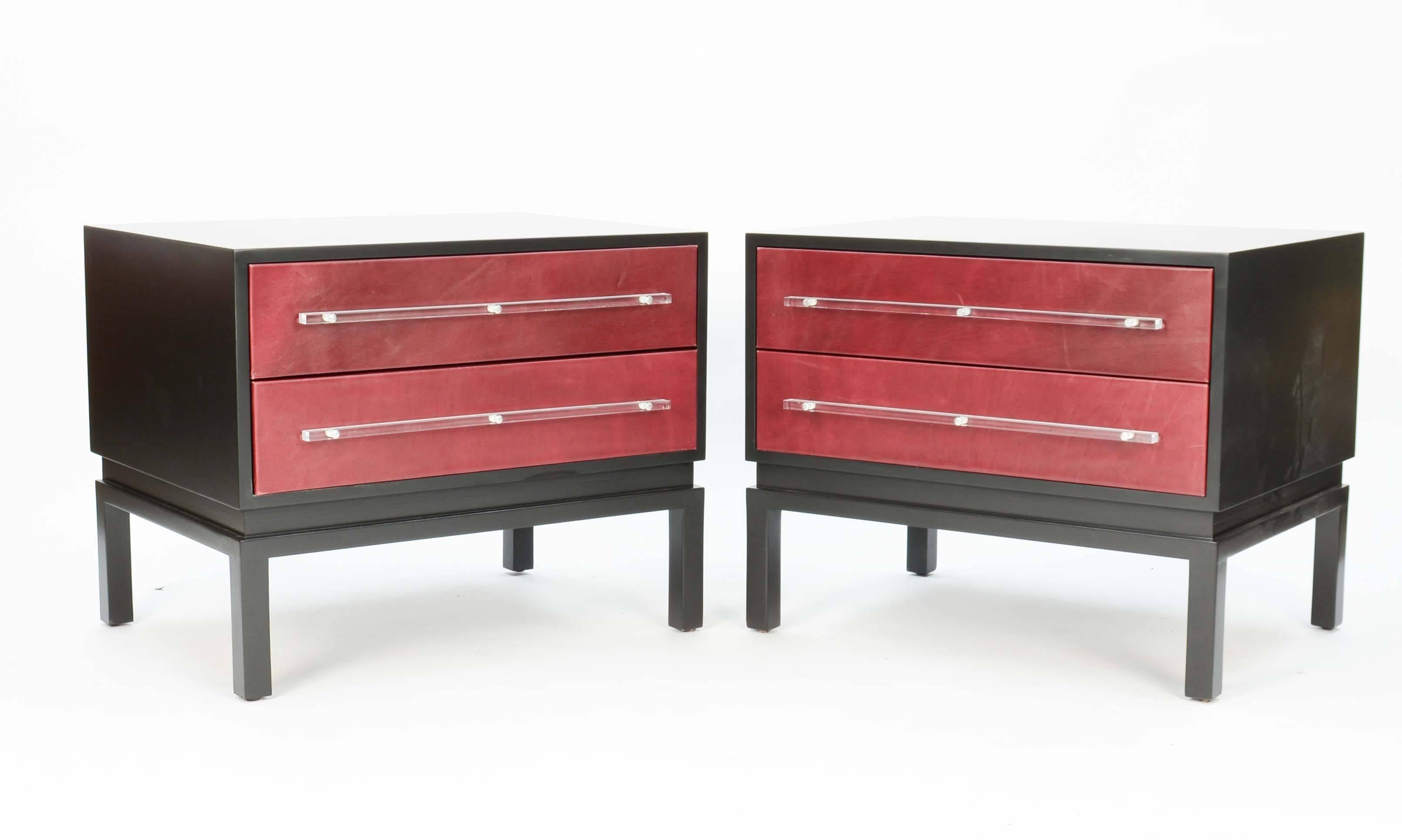 American Wonderful and Handsome Pair of Monumental Night Stands after Paul Laszlo For Sale