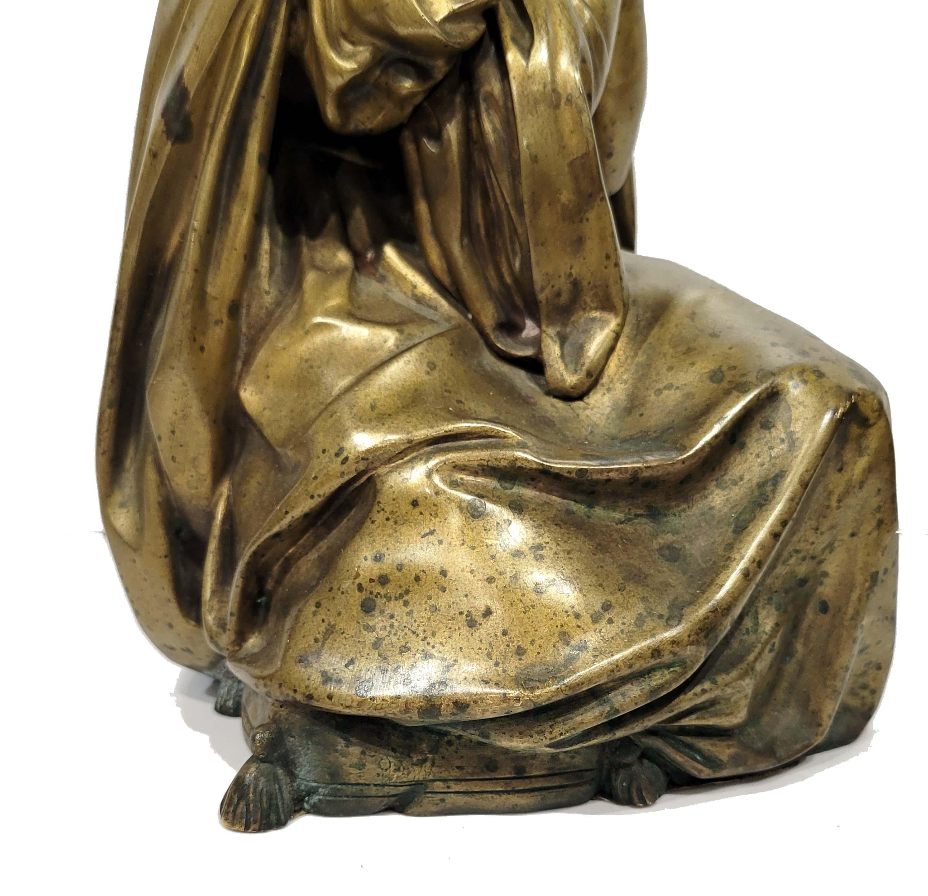 Wonderful Antique Bronze of Mary Magdalene, French, circa 19th Century 3