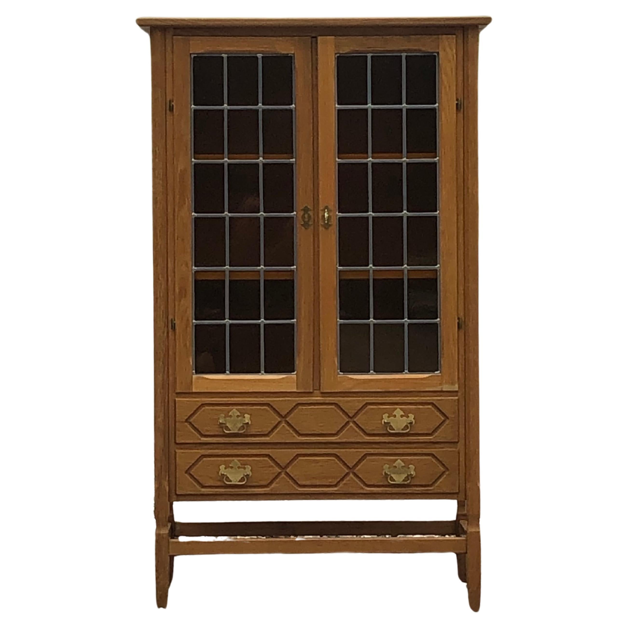 A wonderful Danish oak high cabinet For Sale