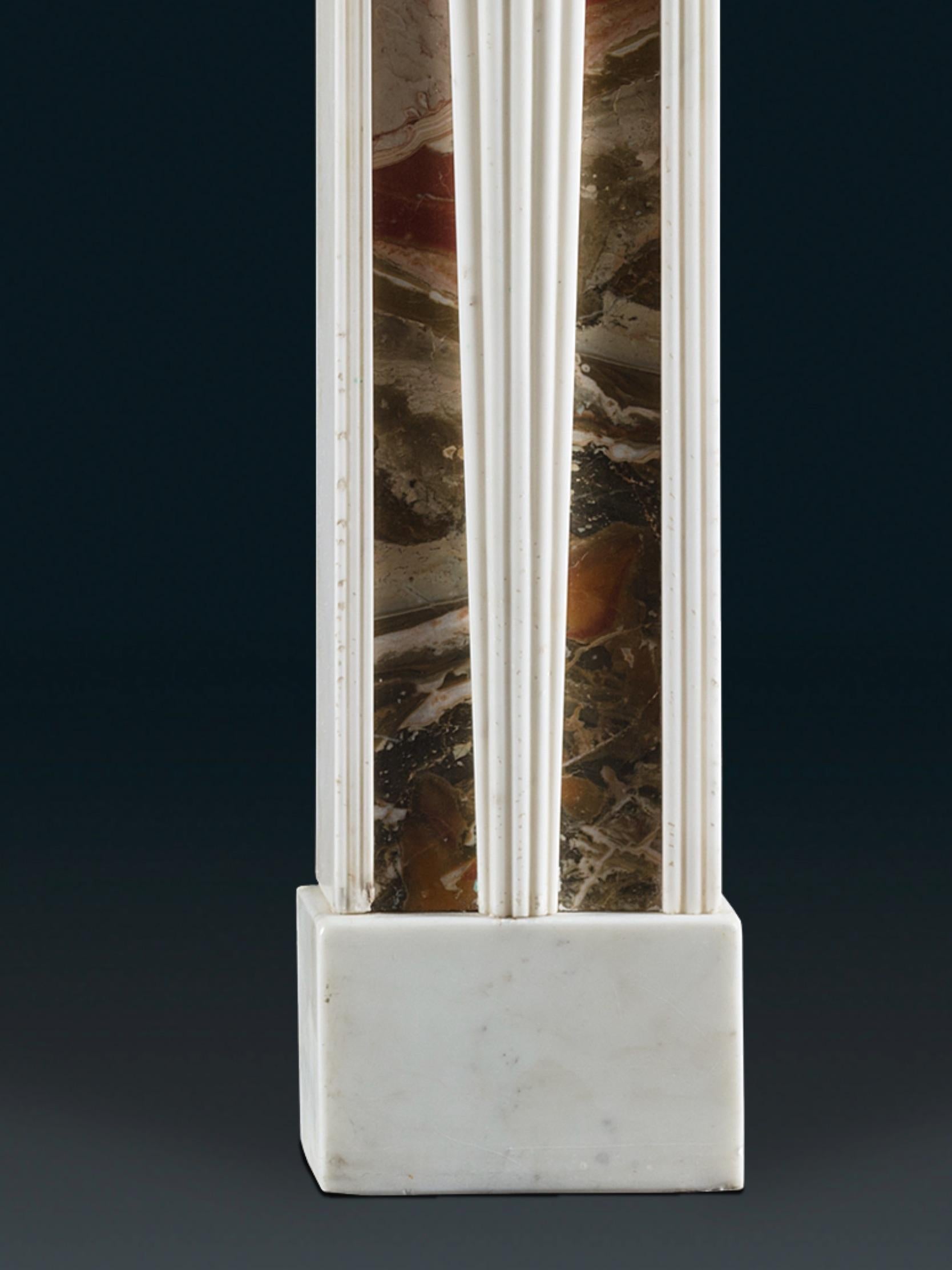 Precious Stone A Wonderful Early 20th century Statuary & Jasper Fireplace, after Henry Holland For Sale
