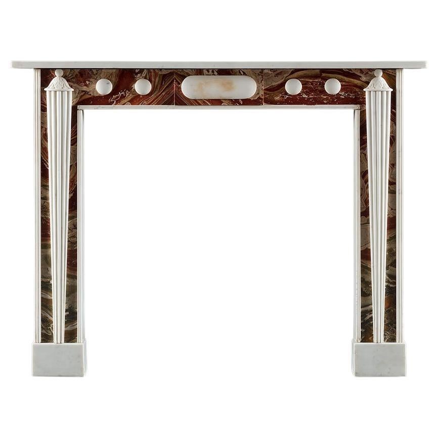A Wonderful Early 20th century Statuary & Jasper Fireplace, after Henry Holland For Sale