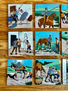 A wonderful group of 15 Ramos Rejano, Sevilla, Spain 19th Century Tiles