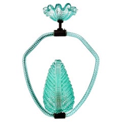 A wonderful Italian Art Deco 1940s Murano glass ceiling light by Barovier 
Toso