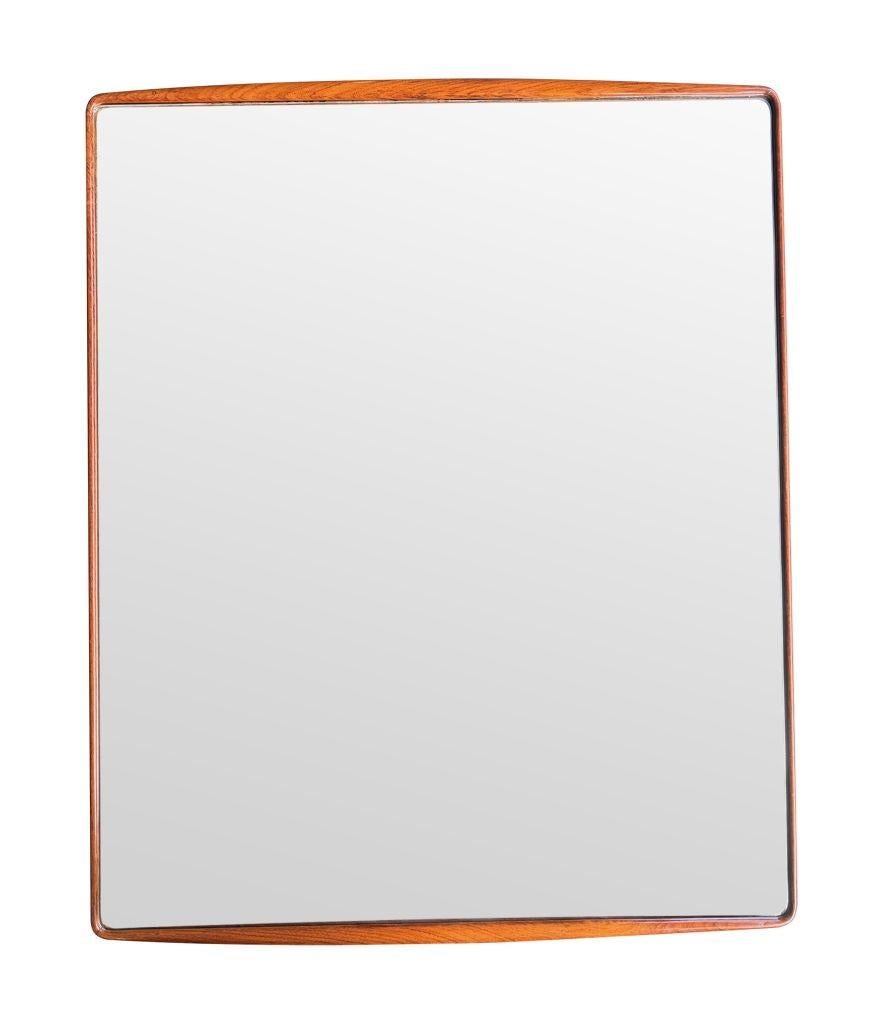 A wonderful, large Italian 1950s mirror by Ico Parisi with curved walnut frame For Sale 8