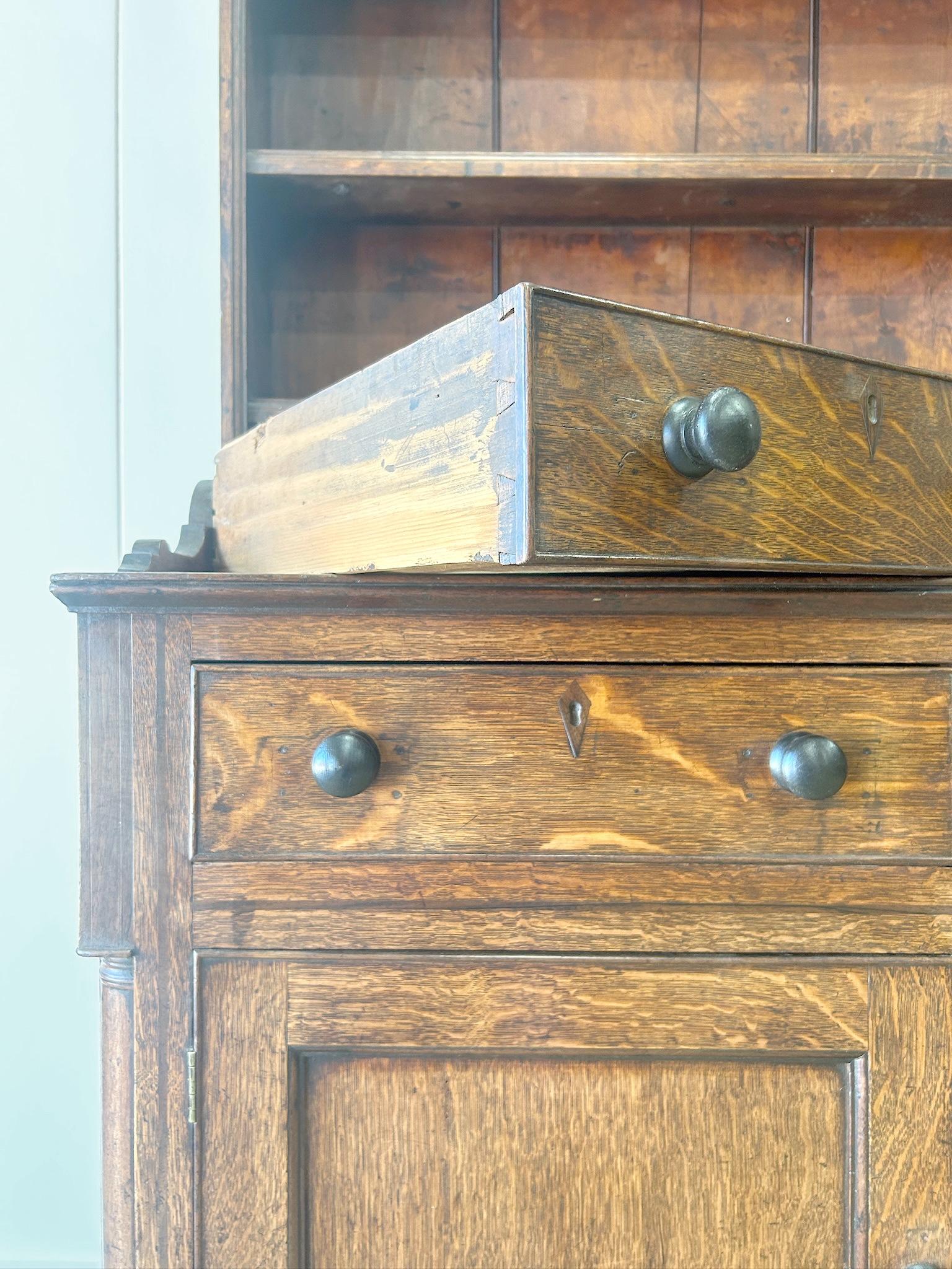 A Wonderful Large Oak Welsh Dresser or Cupboard c1800 5