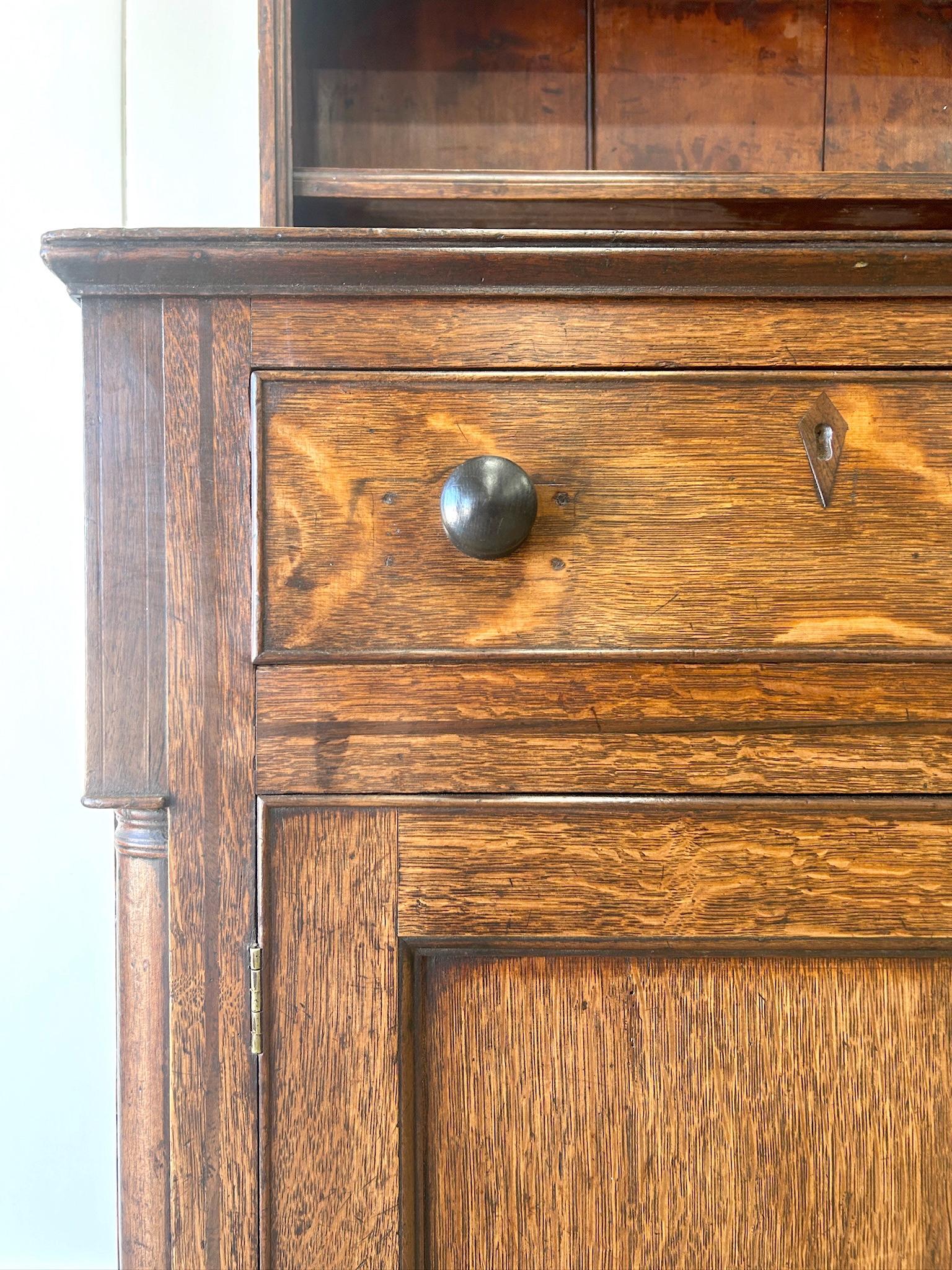 A Wonderful Large Oak Welsh Dresser or Cupboard c1800 6