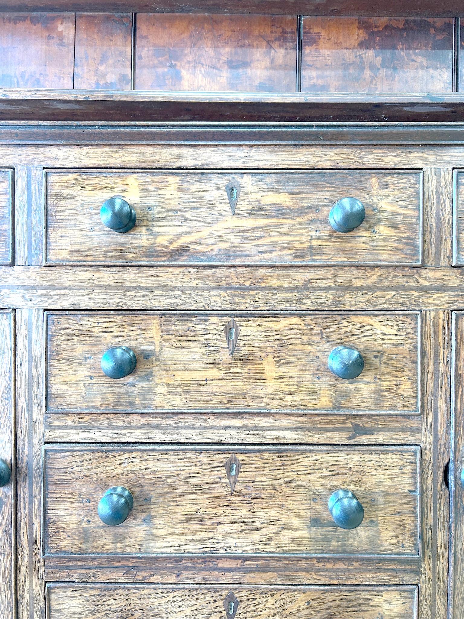 A Wonderful Large Oak Welsh Dresser or Cupboard c1800 7
