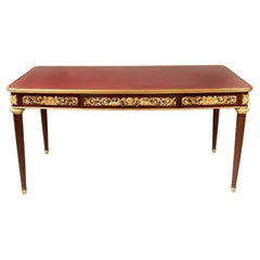 A Wonderful Late 19th Century Gilt Bronze Mounted Louis XVI Style Desk