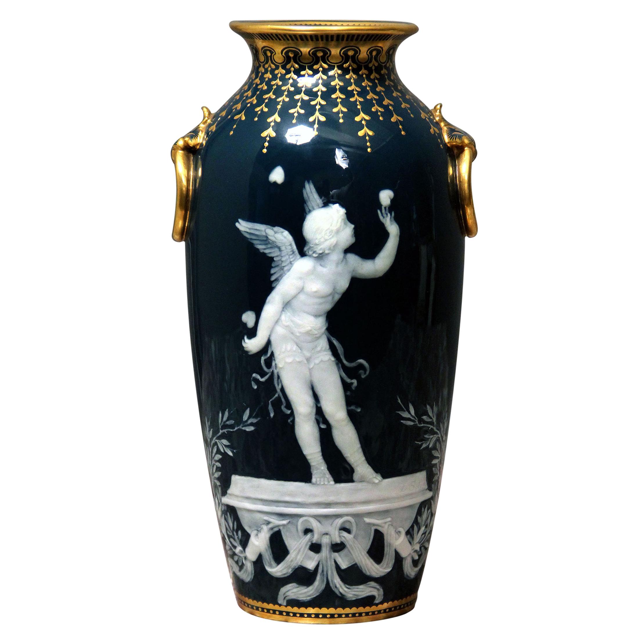 Wonderful Late 19th Century Minton Pâte-Sur-Pâte Vase
