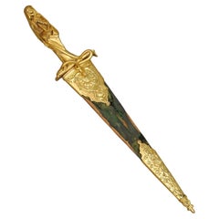 Antique A Wonderful Ormolu Ritual Dagger