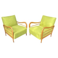 A wonderful pair of 1950s Italian Cherrywood chairs by Paola Buffa