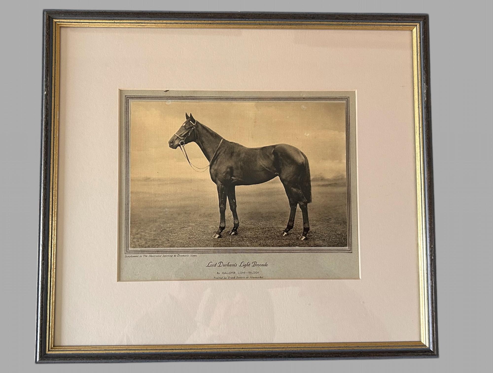 Mid-Century Modern Magnifique ensemble de huit célèbres chevaux de course encadré et émaillé 1933 en vente