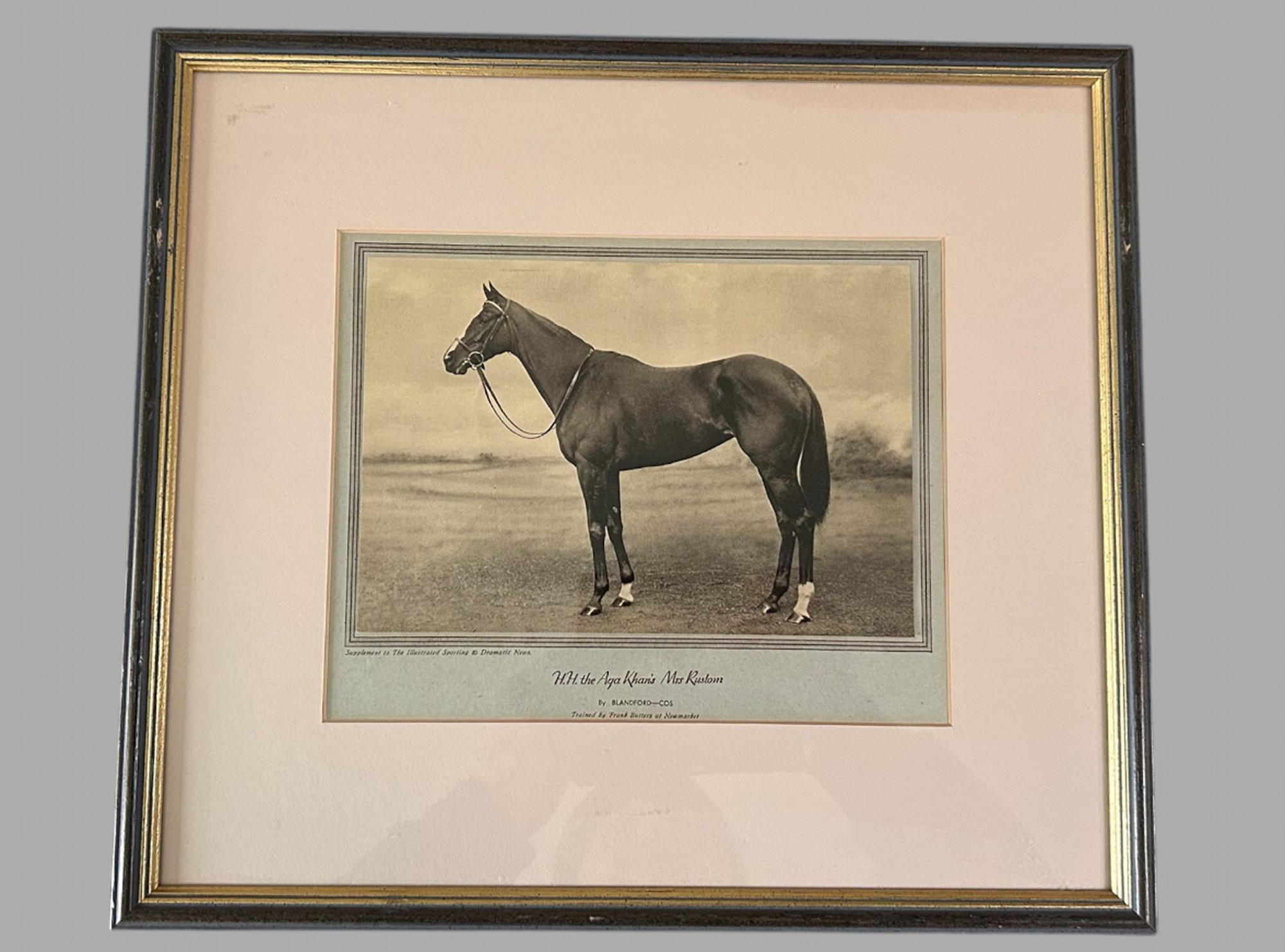 Verre taillé Magnifique ensemble de huit célèbres chevaux de course encadré et émaillé 1933 en vente