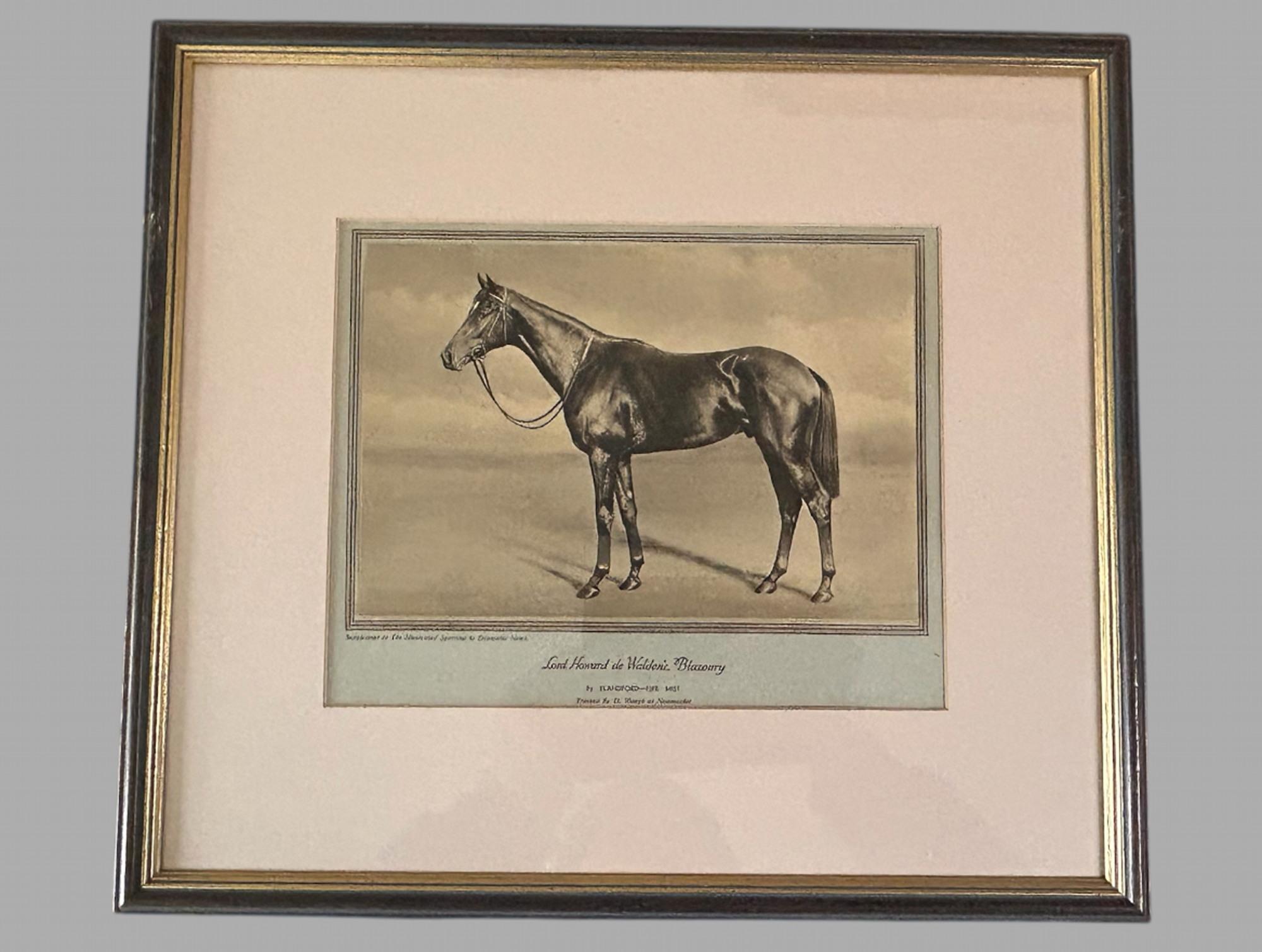 Magnifique ensemble de huit célèbres chevaux de course encadré et émaillé 1933 en vente 1
