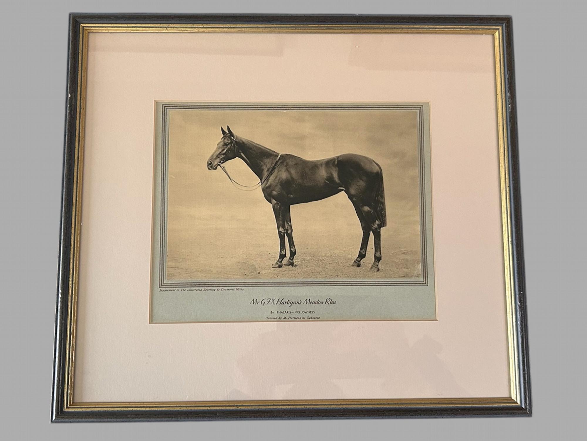 Magnifique ensemble de huit célèbres chevaux de course encadré et émaillé 1933 en vente 2