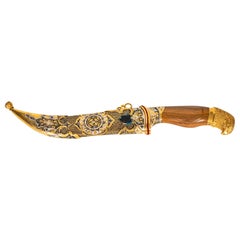 Dagger à bascule en bois et bronze