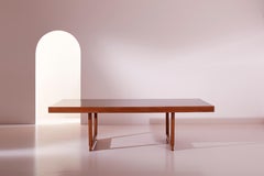 A wood and formica conference or dining table, Italy, 1960s
