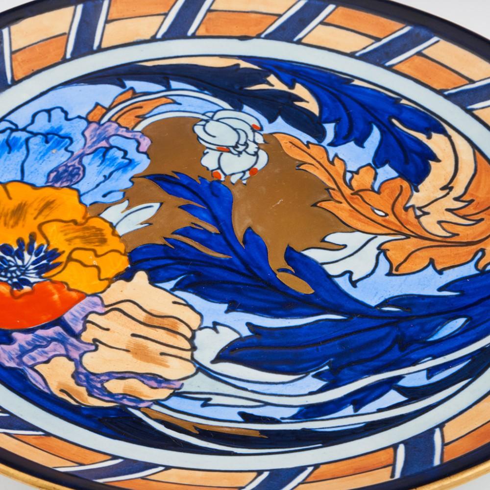 A Wood and Sons Wall Plaque by Charlotte Rhead, c1920 In Good Condition For Sale In Tunbridge Wells, GB