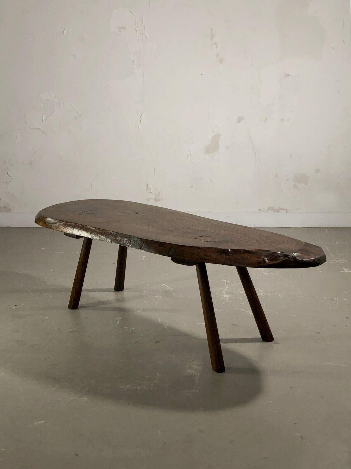 A Free-Form BRUTALIST RUSTIC MID-CENTURY-MODERN COFFEE TABLE, France 1950 For Sale 6