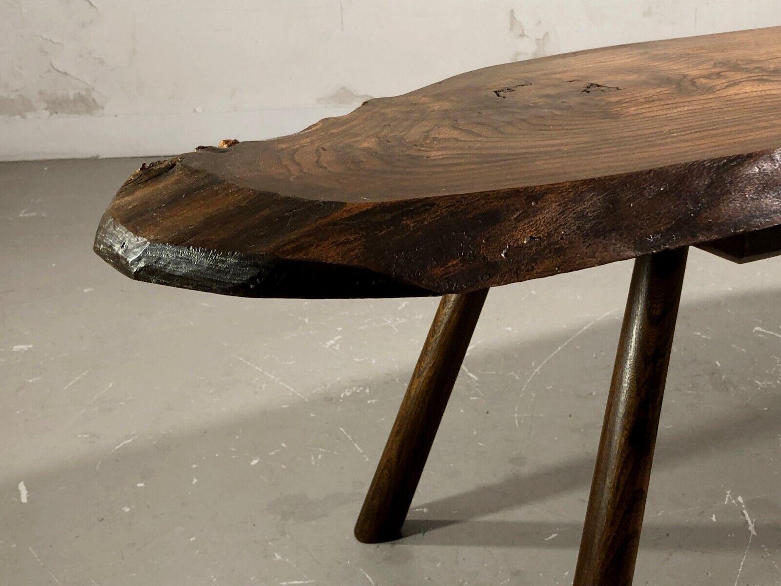 A Free-Form BRUTALIST RUSTIC MID-CENTURY-MODERN COFFEE TABLE, France 1950 For Sale 7