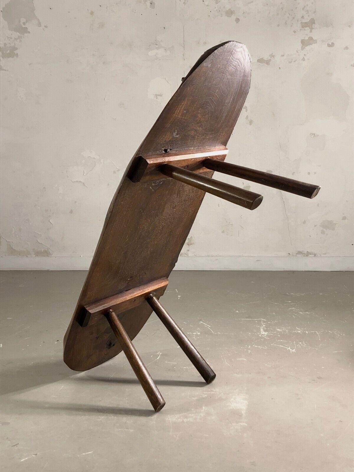 Table basse BRUTALIST RUSTIC MID-CENTURY-MODERN de forme libre, France 1950 en vente 10