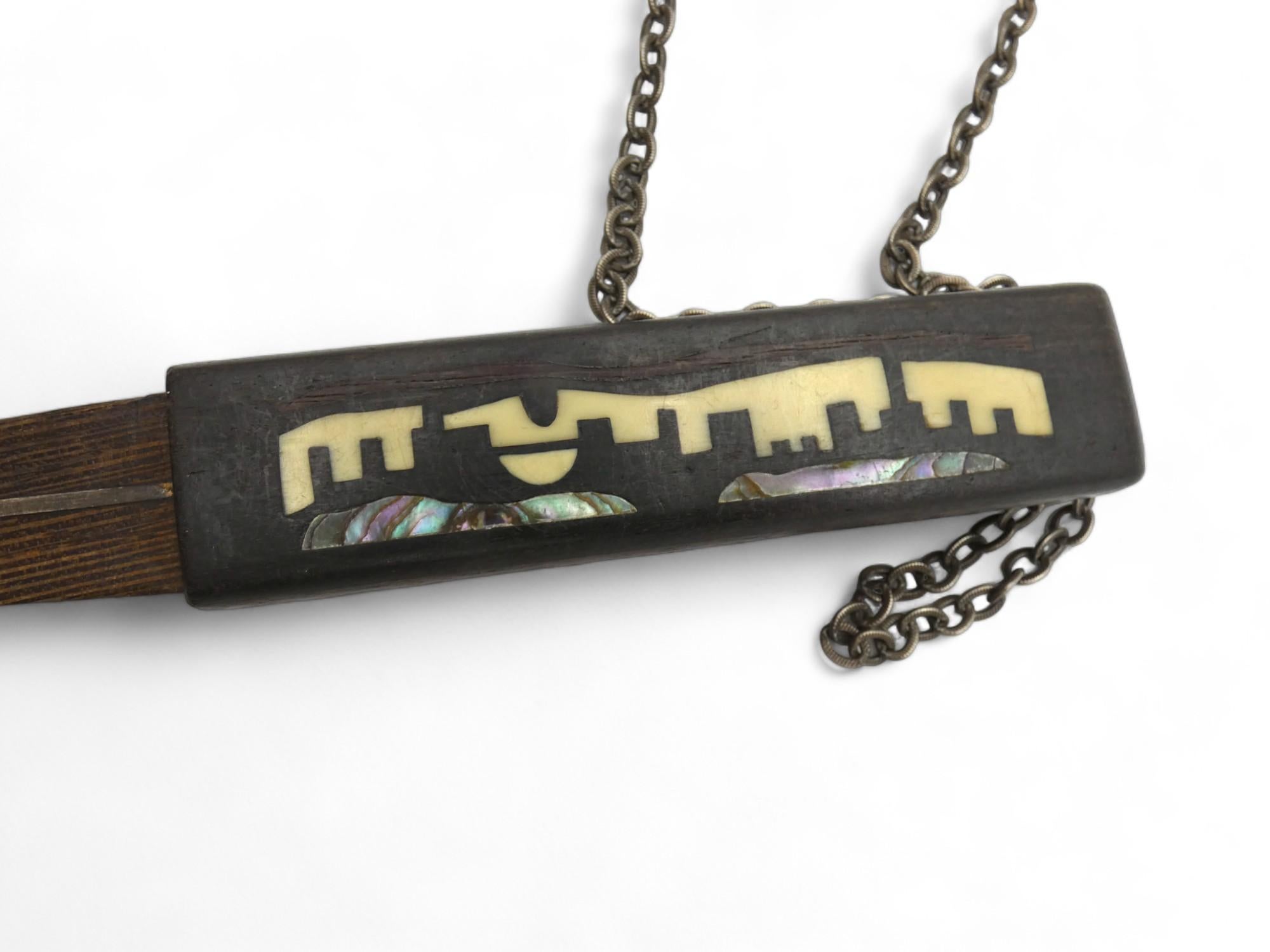 20th Century A Wood, Silver and Mother of Pearl Torah Pointer, New York 1990. Judaica For Sale