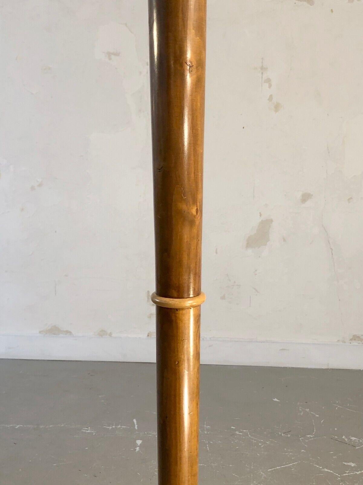 French AN ART-DECO MODERNIST Wooden FLOOR LAMP in CHARLES DUDOUYT Style, France 1930 For Sale