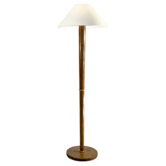 Used AN ART-DECO MODERNIST Wooden FLOOR LAMP in CHARLES DUDOUYT Style, France 1930