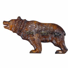 A Wooden Carved Black Forest Bear Key Rack