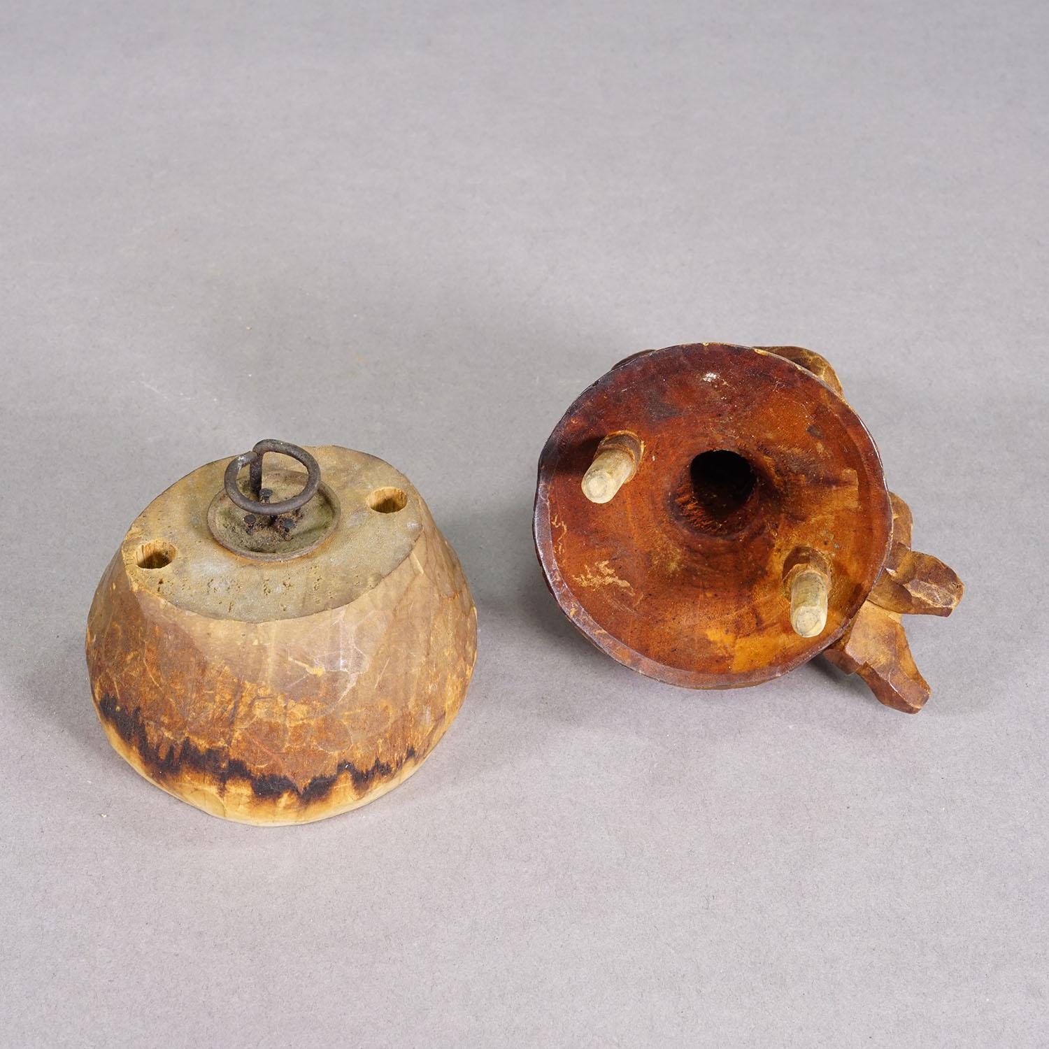 Ein holzgeschnitzter Räucherzwerg - Räuchermännchen, ca. 1930 (Deutsch) im Angebot