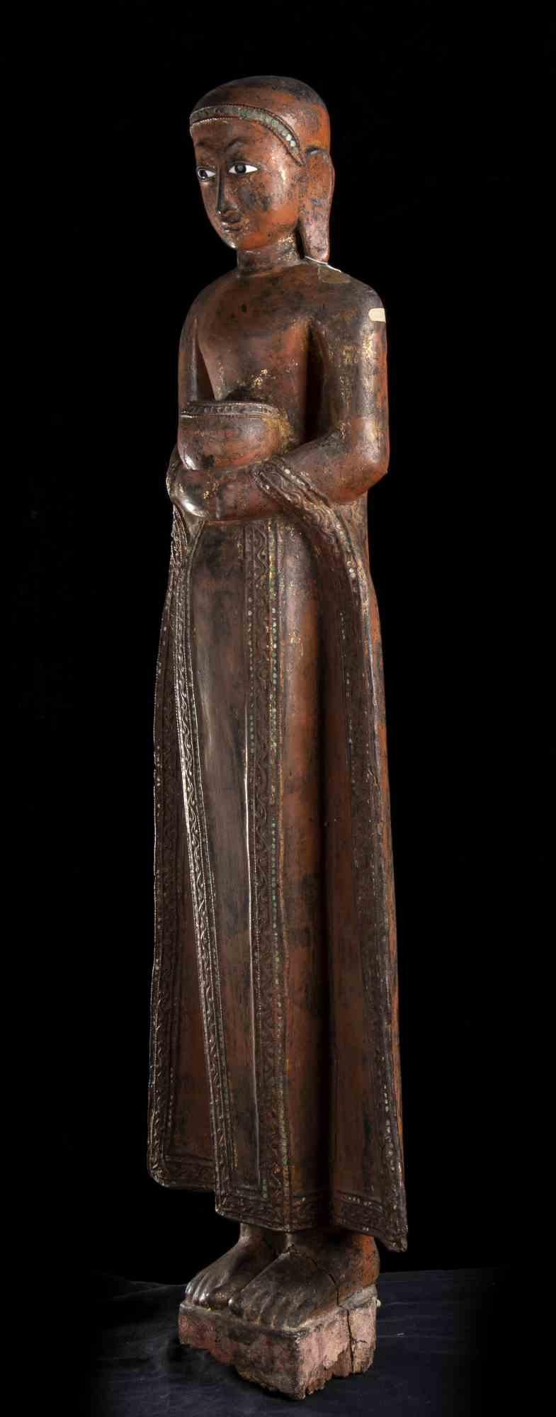 European Wooden Female Figure, Late 19th Century For Sale