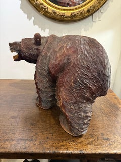 A Wooden Japanese Hokkaido Kibori Kuma Bear, Early 20th Century