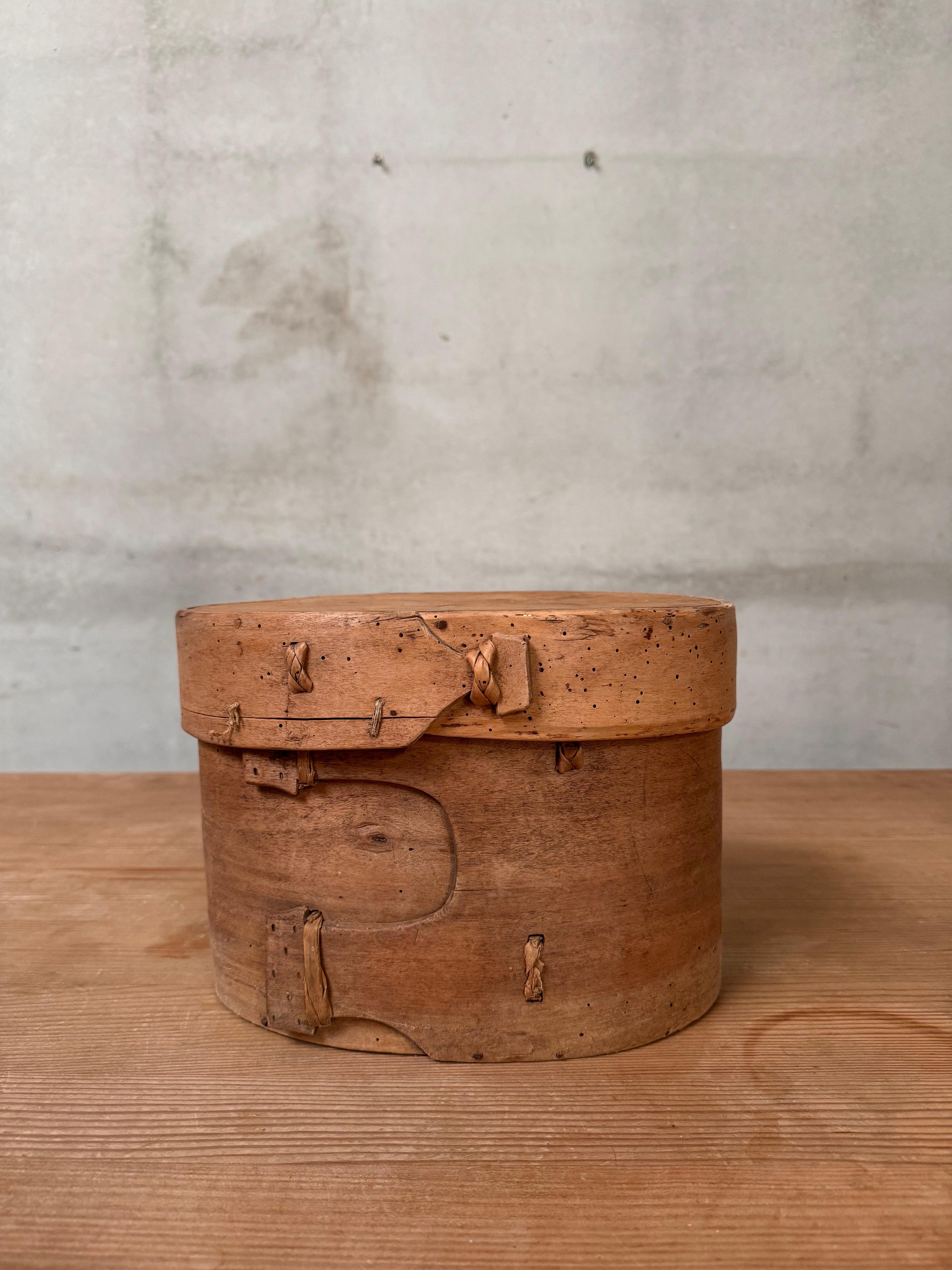 Swedish wooden lockbox, 19th century.