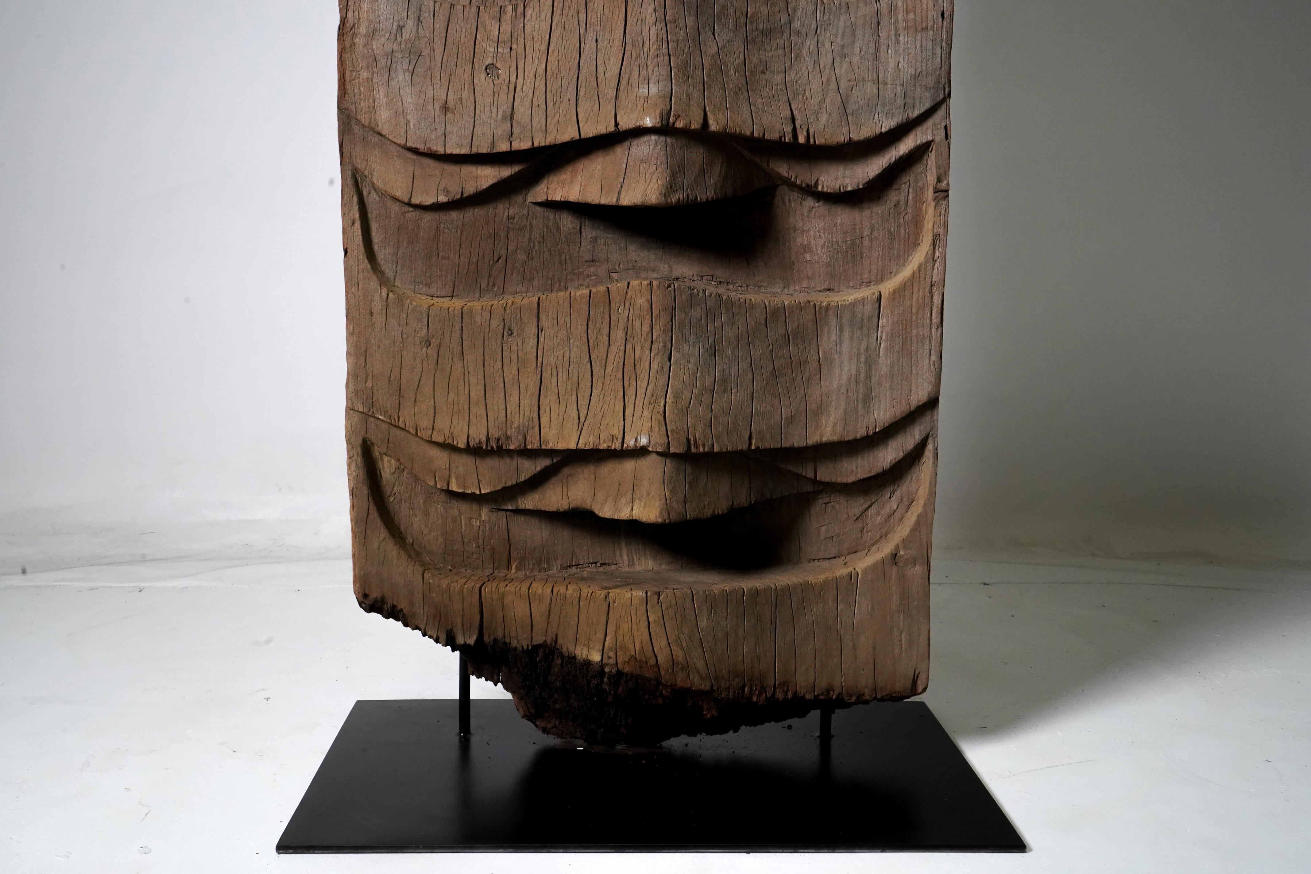Hardwood Wooden Naga-Tribe TOTEM For Sale