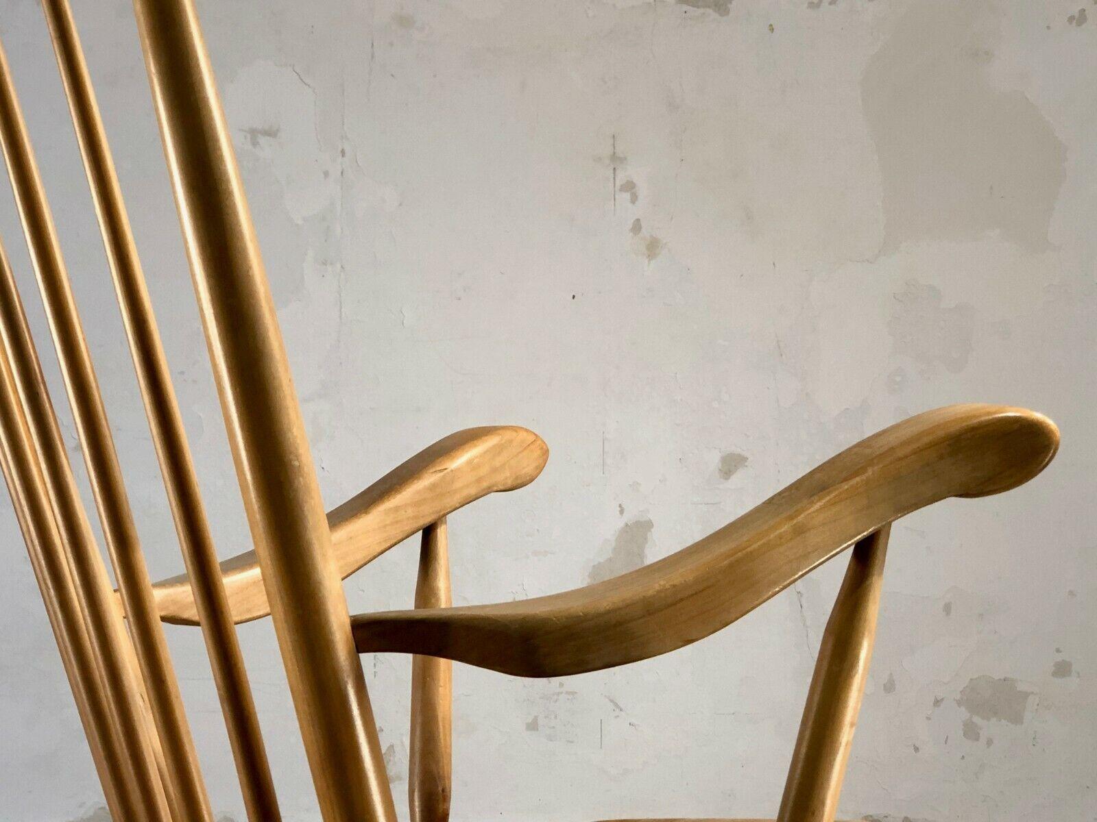 A MID-CENTURY-MODERN FREE-FORM ROCKING-CHAIR in G. NAKASHIMA style, France 1950 For Sale 4
