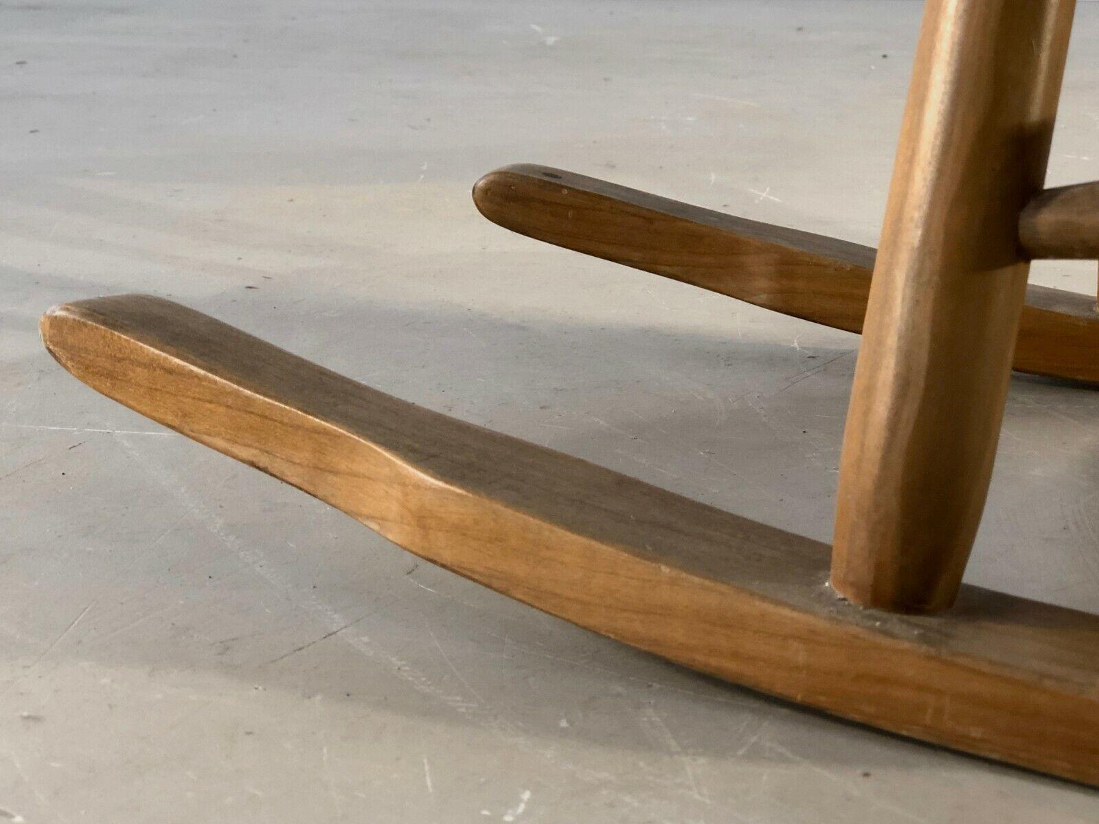 A MID-CENTURY-MODERN FREE-FORM ROCKING-CHAIR in G. NAKASHIMA style, France 1950 For Sale 2
