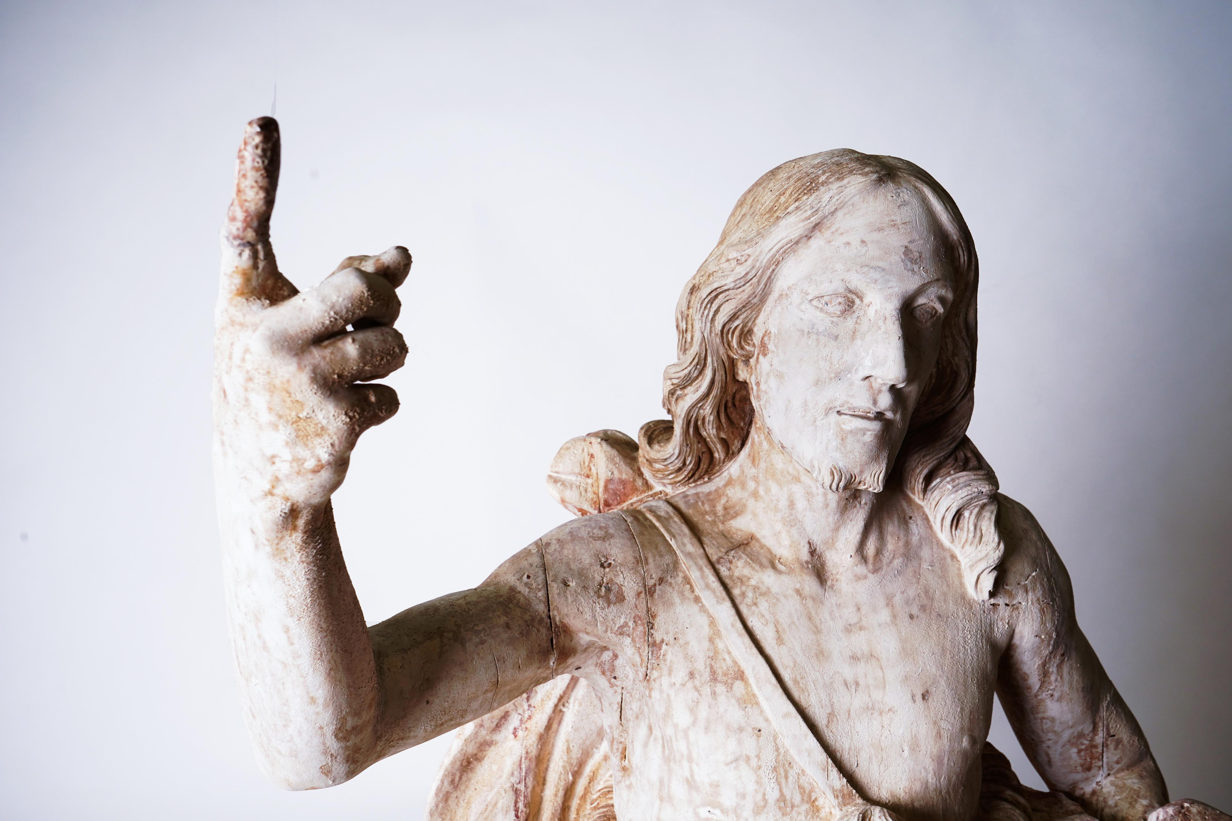 sunken goddess statue